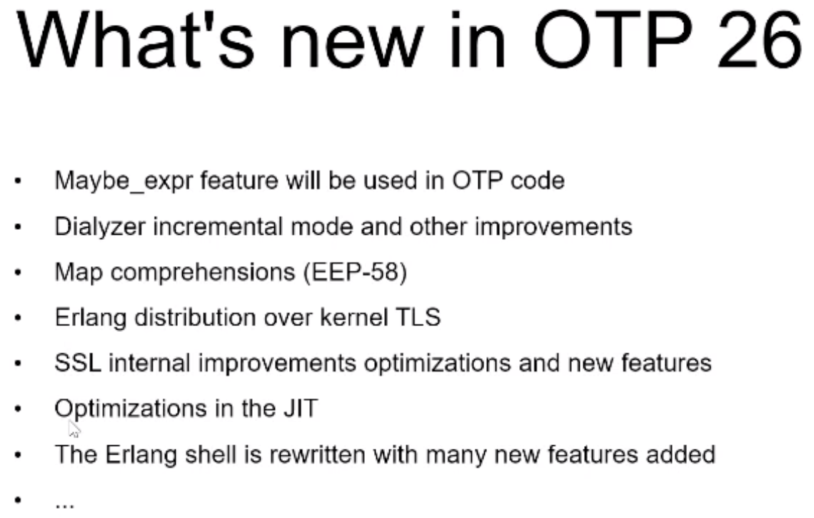 What's new in OTP 26